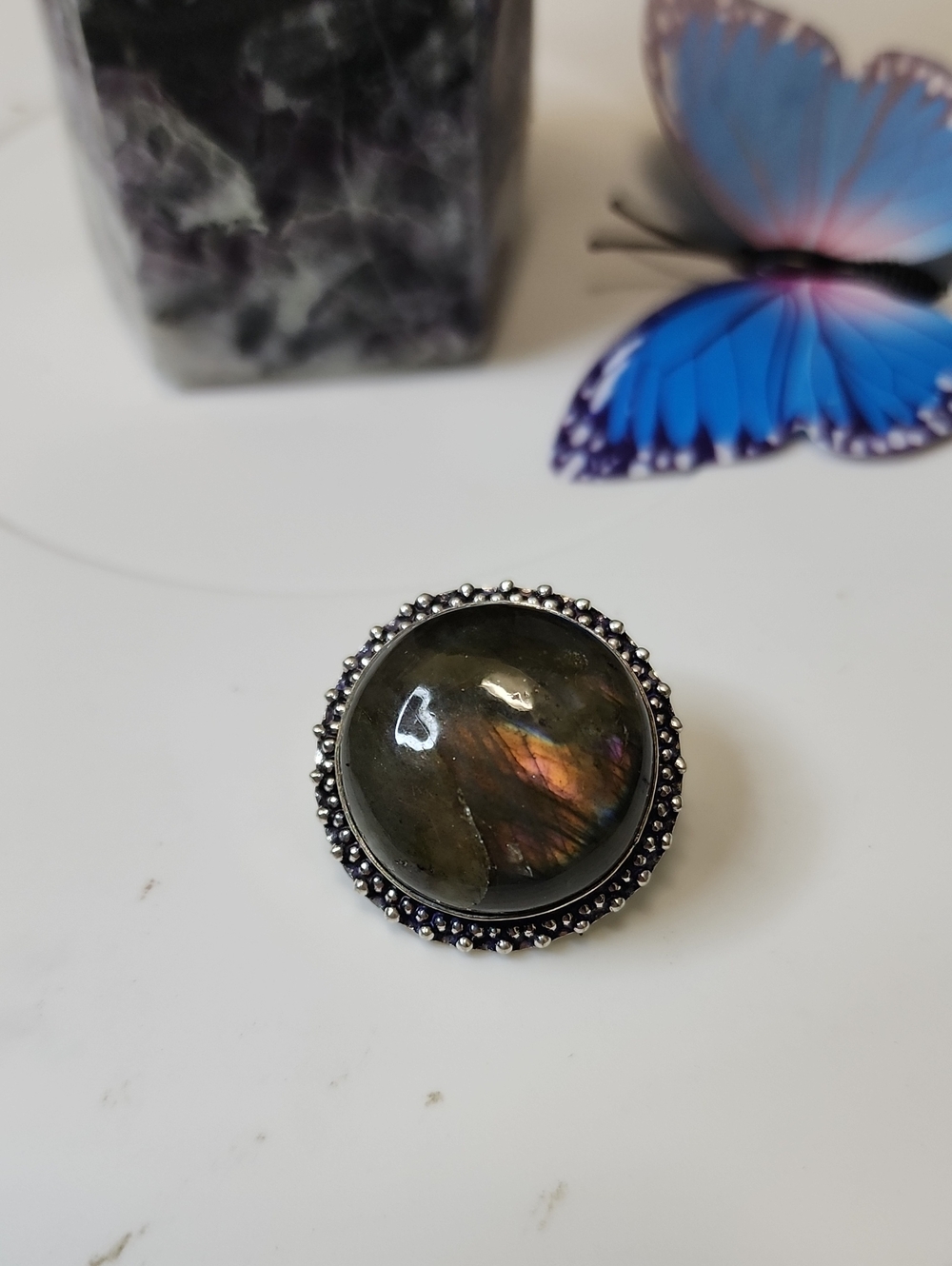Labradorite Statement Pin-Brooch